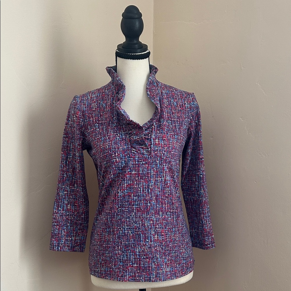 J.McLaughlin Durham Ruffle Top. - Picture 3 of 9
